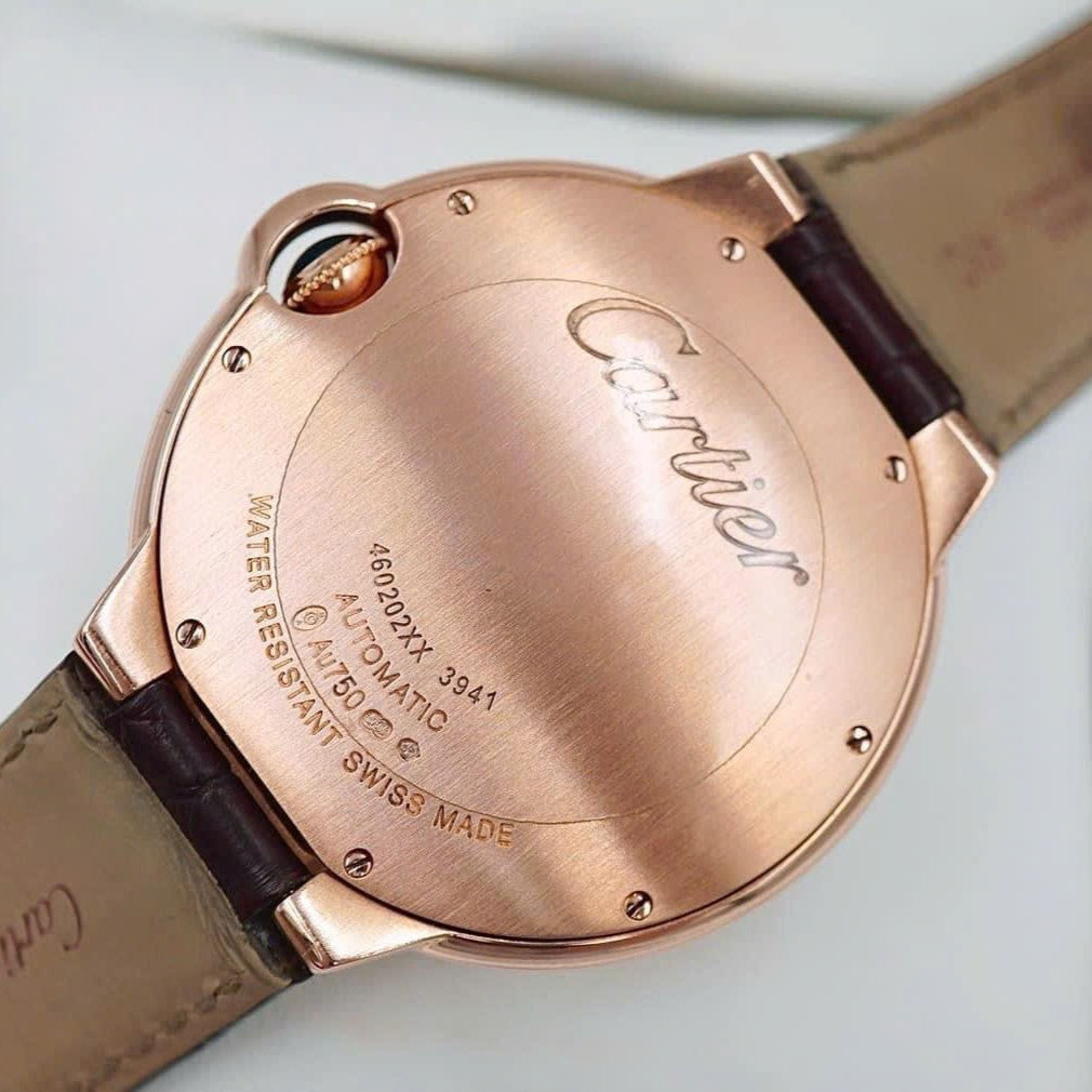 Cartier Ballon Bleu De Cartier Men's Leather Strap Watch