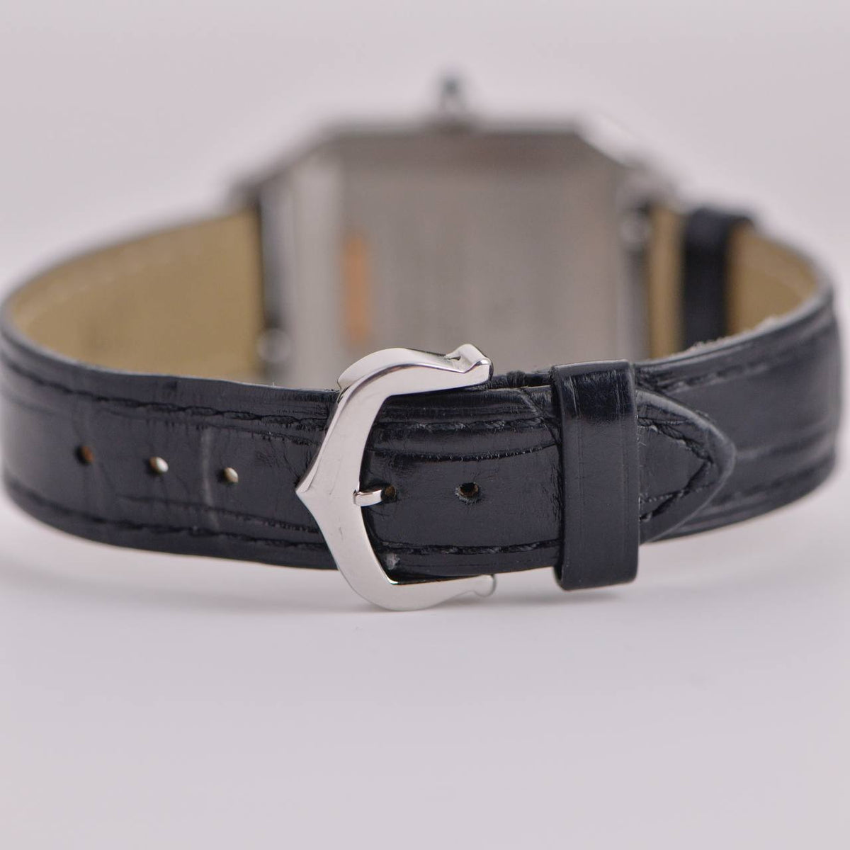 Cartier Santos-Dumont Watch Small Model, Quartz Movement, Pink Gold, Steel, Leather W2SA0012