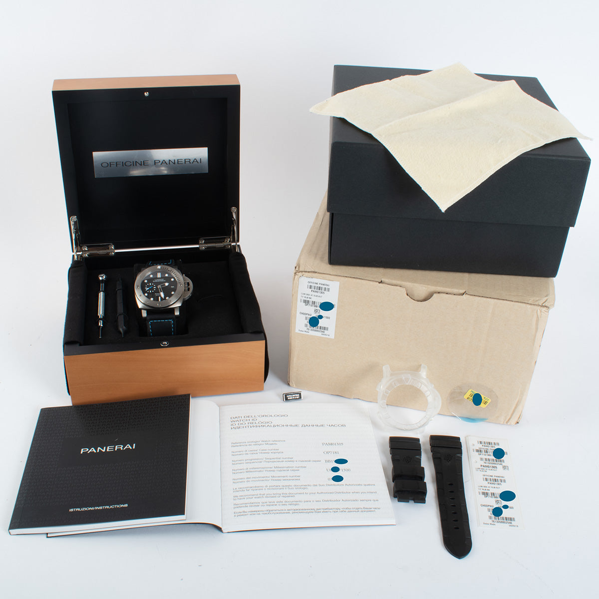 Panerai Luminor Submersible 1950 3 Days Automatic PAM 1305 ZF Titanium Black Dial P9010