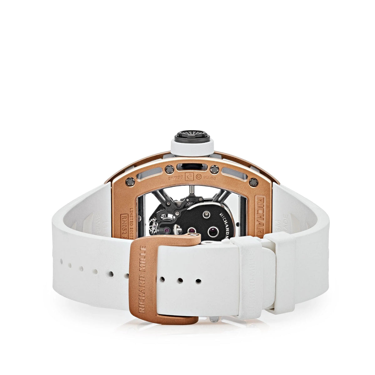 Richard Mille RM 052-013 Diamonds Skull Dial Rose Gold Men Watch