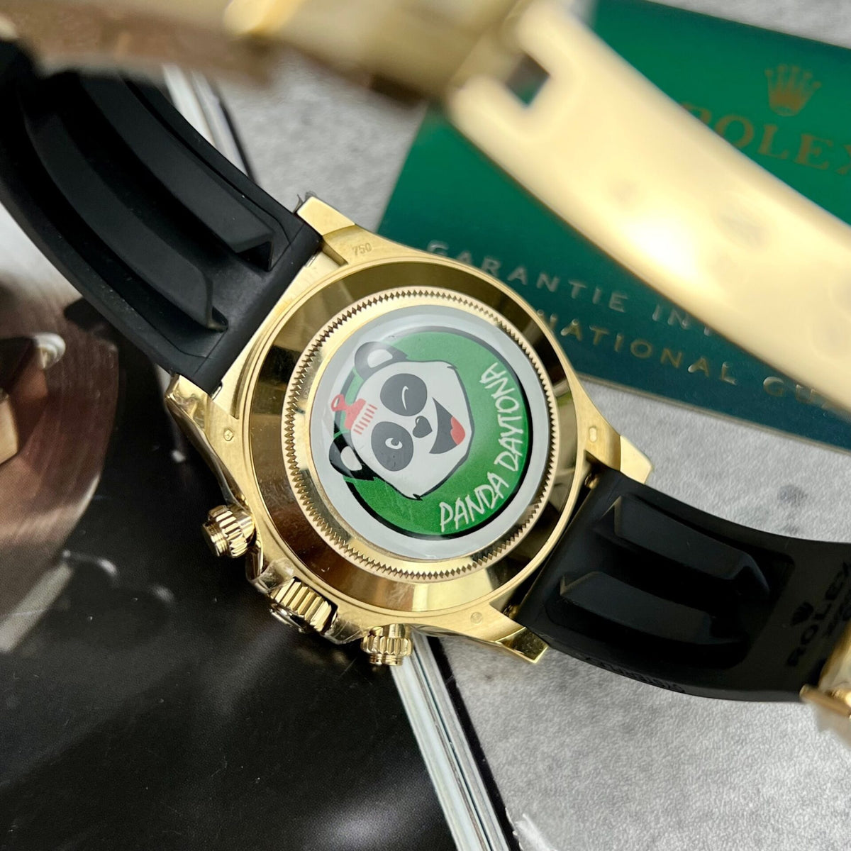 Rolex Cosmograph Daytona Champagne Dial Oysterflex Yellow Gold Mens Watch 116518Ln
