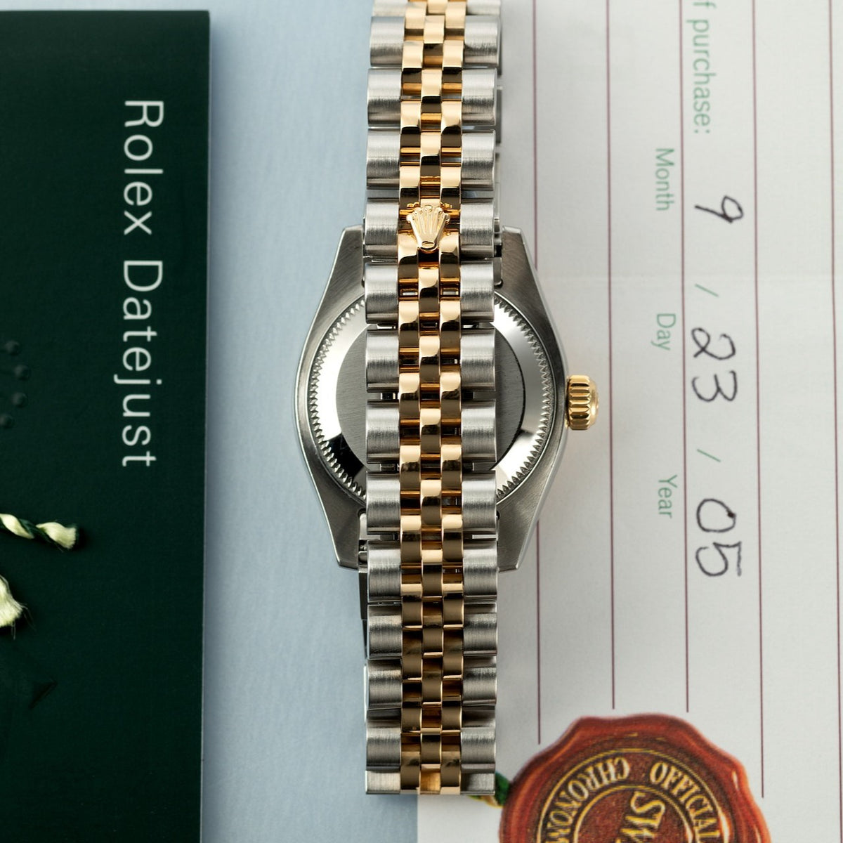 Rolex Datejust 179173 Yellow Gold Jubilee Bracelet Diamond Dial Lady Watch