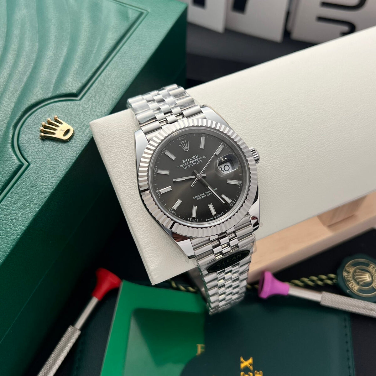 Rolex Day Date 40 Mm Platinum Slate M228396Tbr 0031