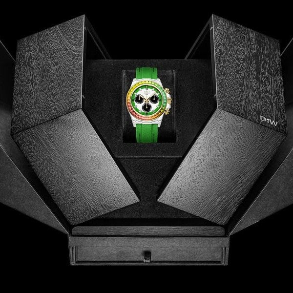Rolex DiW Rainbow Wild Green Daytona