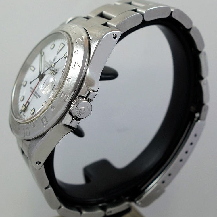 Rolex Explorer II 16570 SS AT White Dial