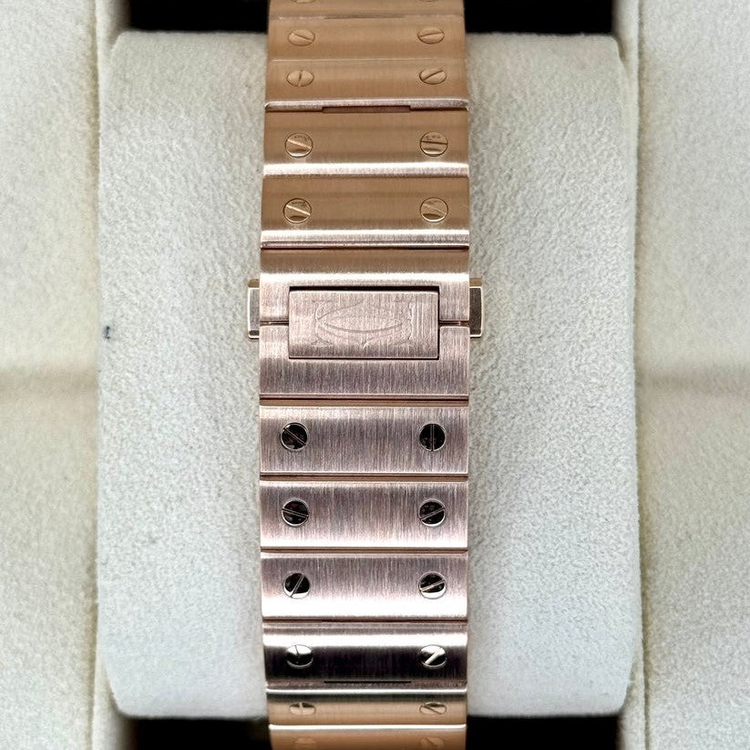 Santos De Cartier Skeleton Dial Large model, rose gold. Model WHSA0016