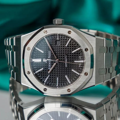 Audemars Piguet Royal Oak 41Mm Black Dial Stainless Steel Bracelet Men'S Watch