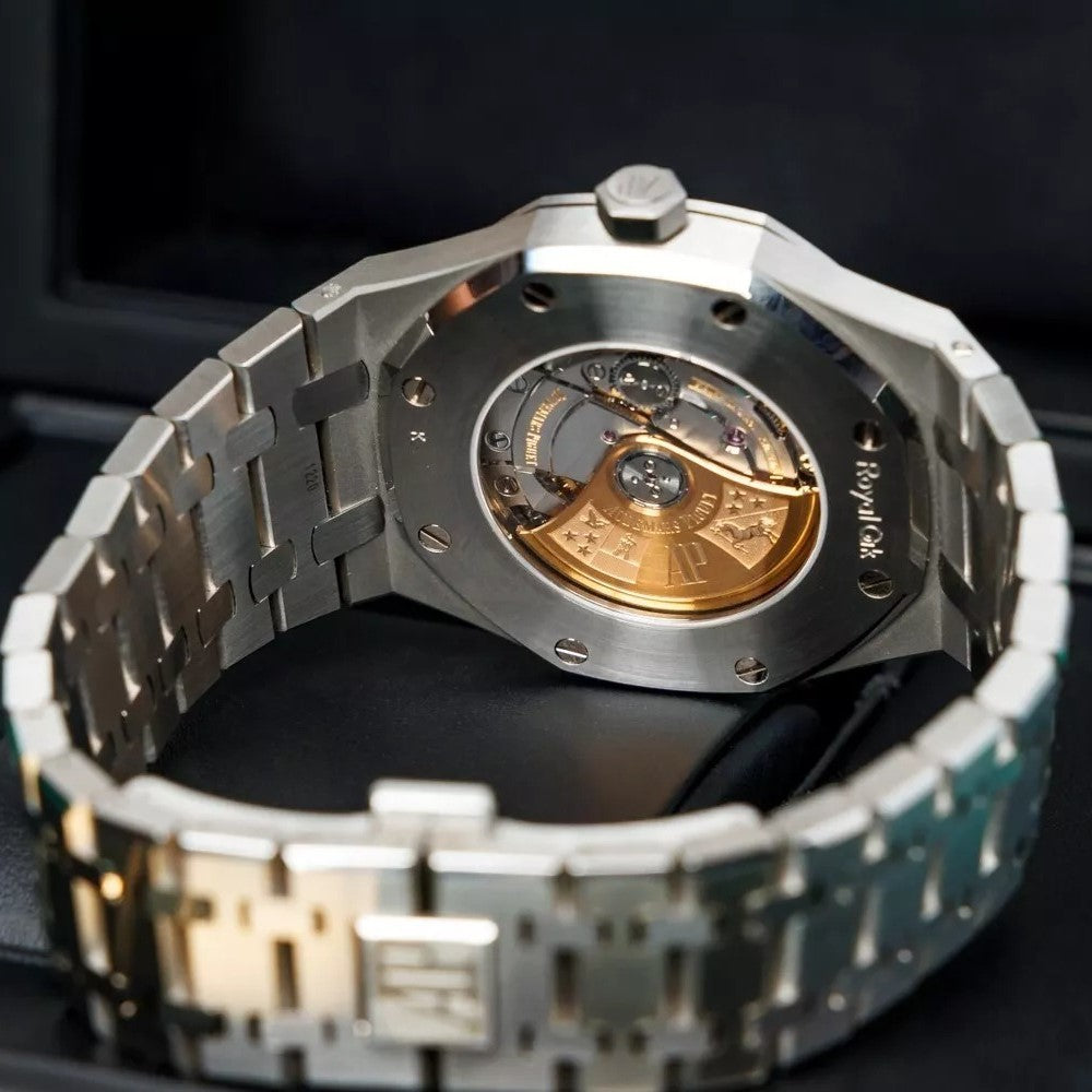 Audemars Piguet Royal Oak 41Mm Black Dial Stainless Steel Bracelet Men'S Watch