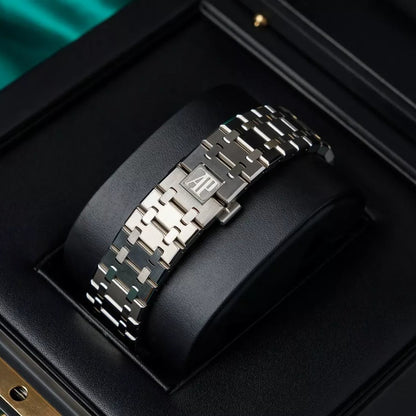 Audemars Piguet Royal Oak 41Mm Black Dial Stainless Steel Bracelet Men'S Watch