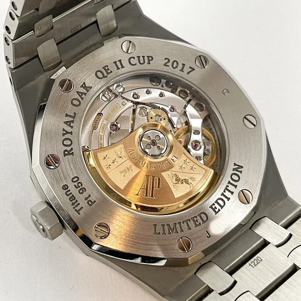 Audemars Piguet Royal Oak 41Mm Rhodium-Toned Dial Titanium Bracelet Men'S Watch