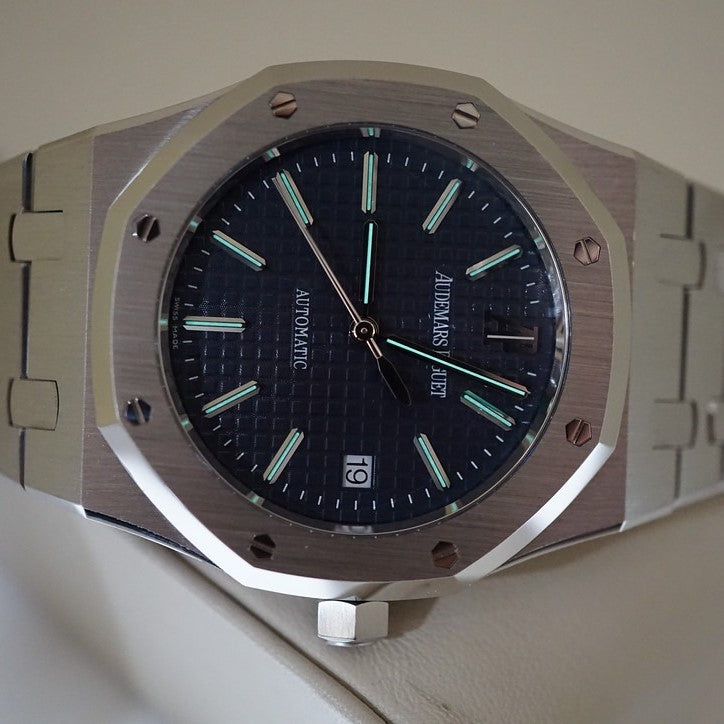 Audemars Piguet Royal Oak 41Mm blue Dial Stainless Steel Bracelet Men'S Watch