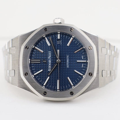 Audemars Piguet Royal Oak 41Mm blue Dial Stainless Steel Bracelet Men'S Watch