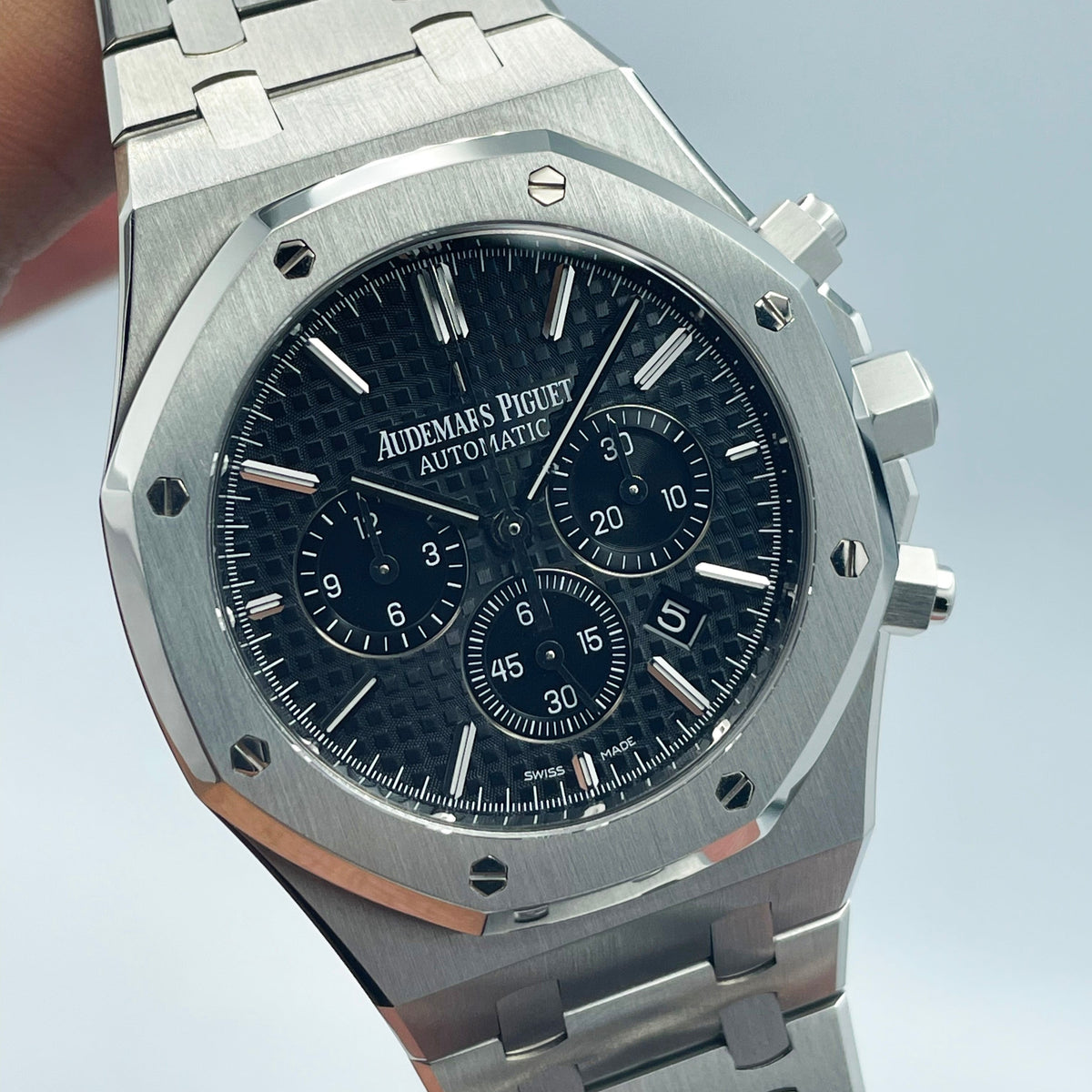 Audemars Piguet Royal Oak Chronograph Black Dial 41Mm Stainless Steel Watch 26320Stoo1220St01