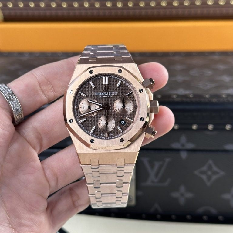 Audemars Piguet Royal Oak Chronograph Rose Gold Brown Dial 26331Oroo1220Or02