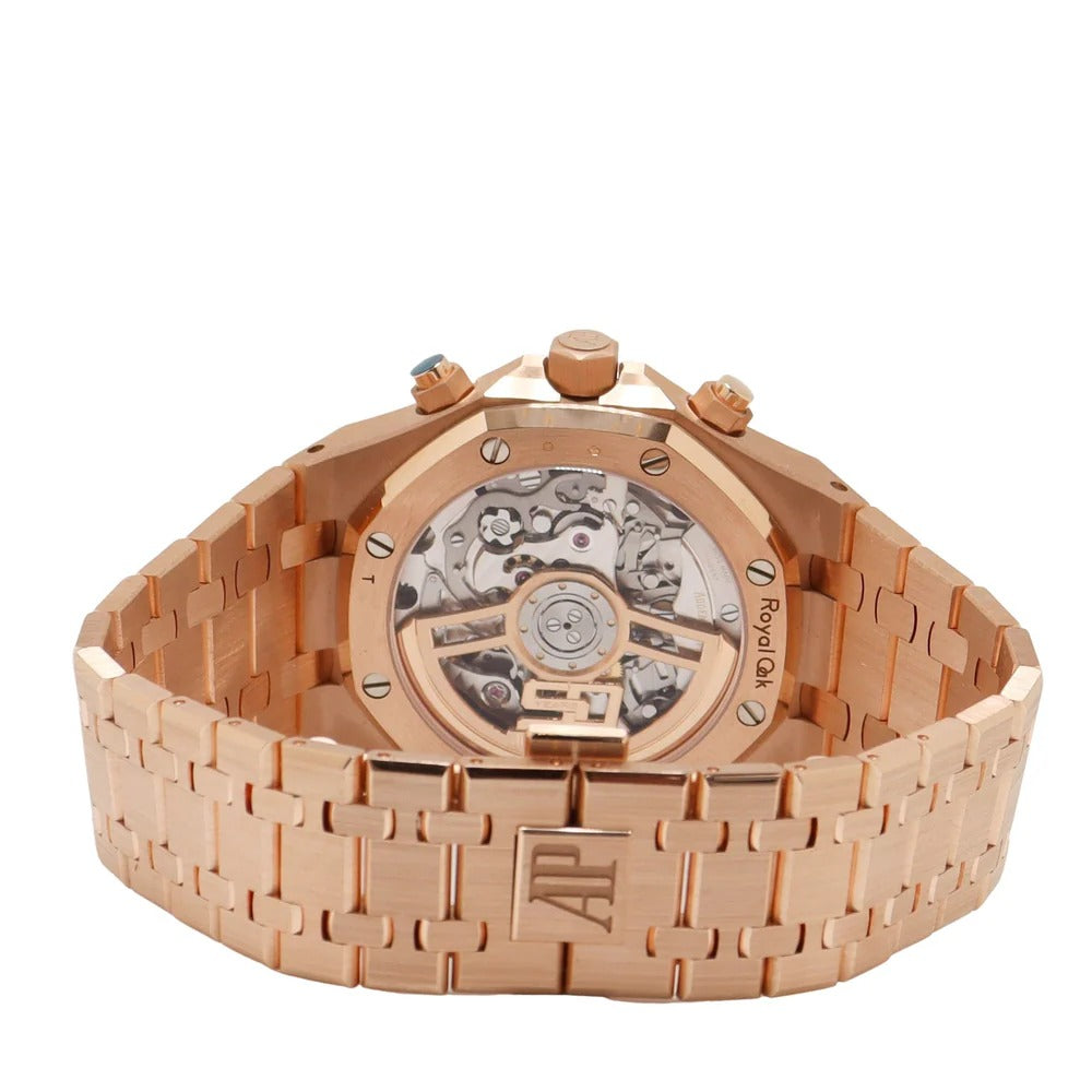 Audemars Piguet Royal Oak Chronograph White Dial Rose Gold on 904L Steel