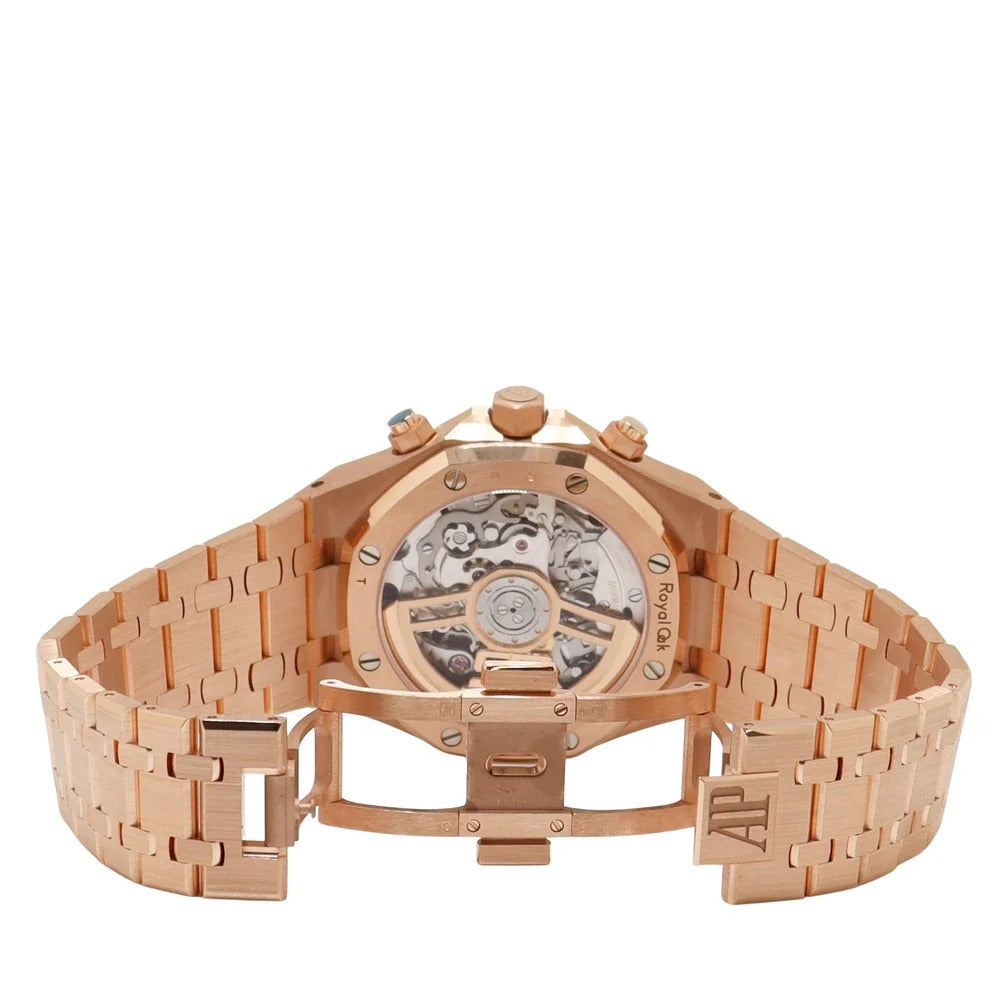 Audemars Piguet Royal Oak Chronograph White Dial Rose Gold on 904L Steel