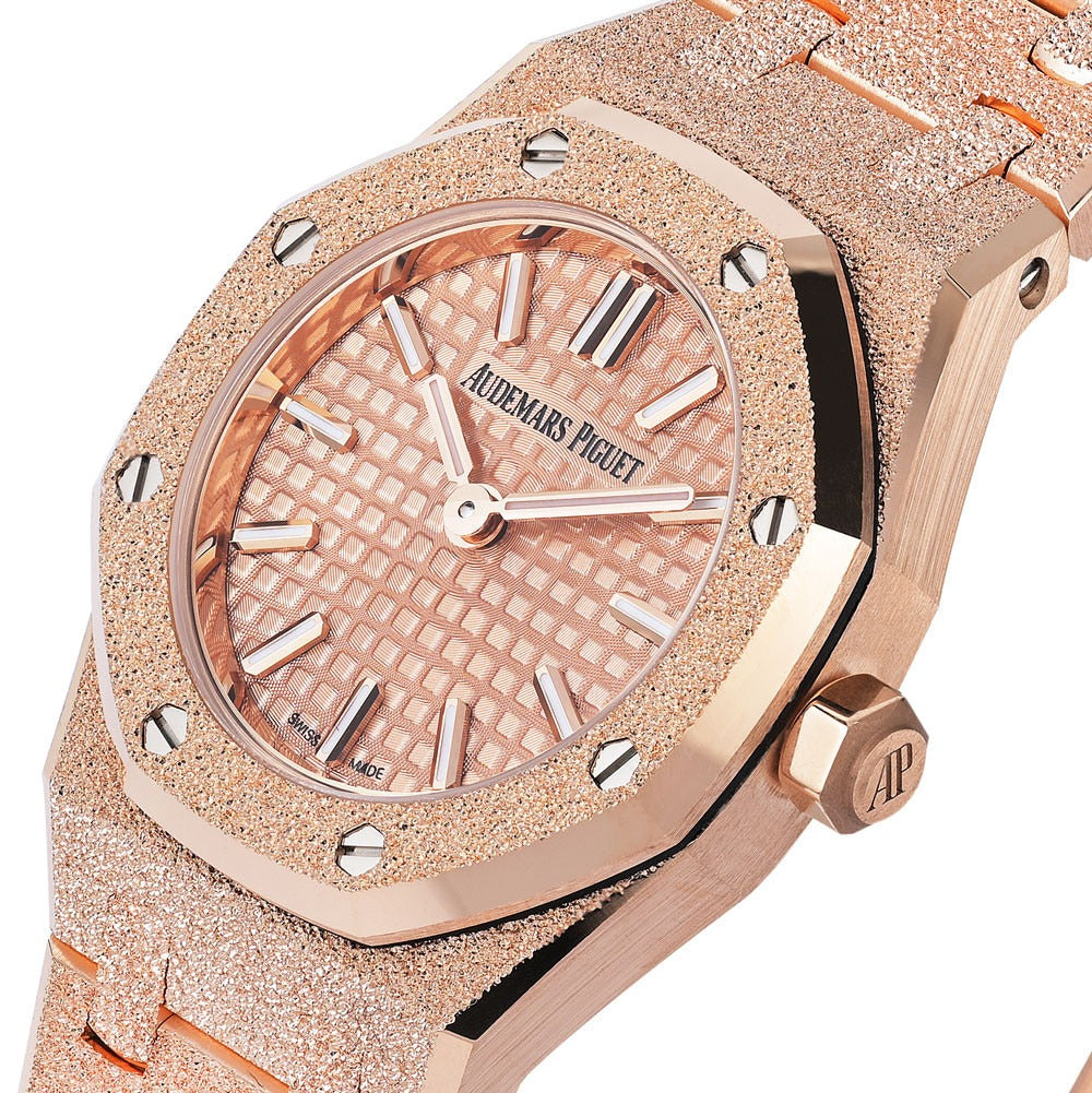 Audemars Piguet Royal Oak Frosted Gold Silver Dial 33Mm 18K Rose Gold 67653Orgg1263Or01