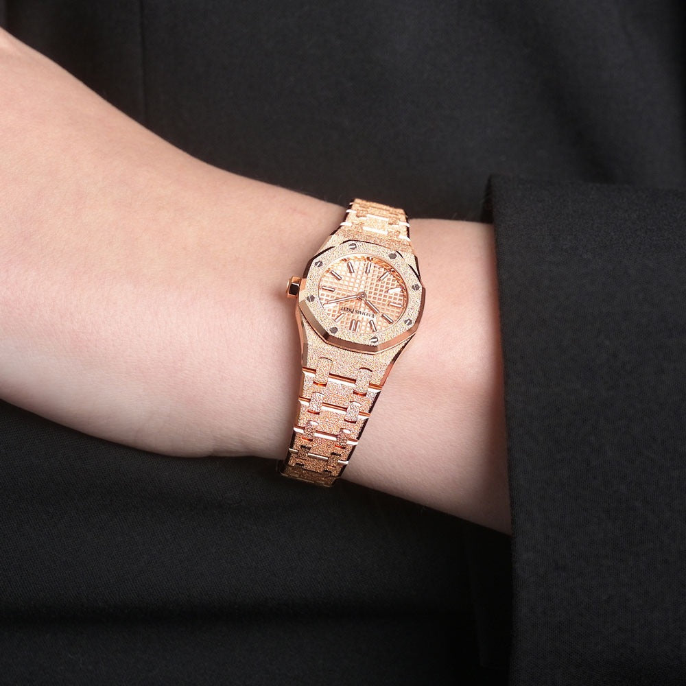 Audemars Piguet Royal Oak Frosted Gold Silver Dial 33Mm 18K Rose Gold 67653Orgg1263Or01