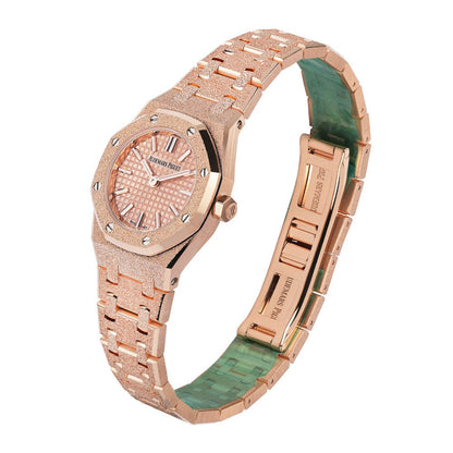 Audemars Piguet Royal Oak Frosted Gold Silver Dial 33Mm 18K Rose Gold 67653Orgg1263Or01