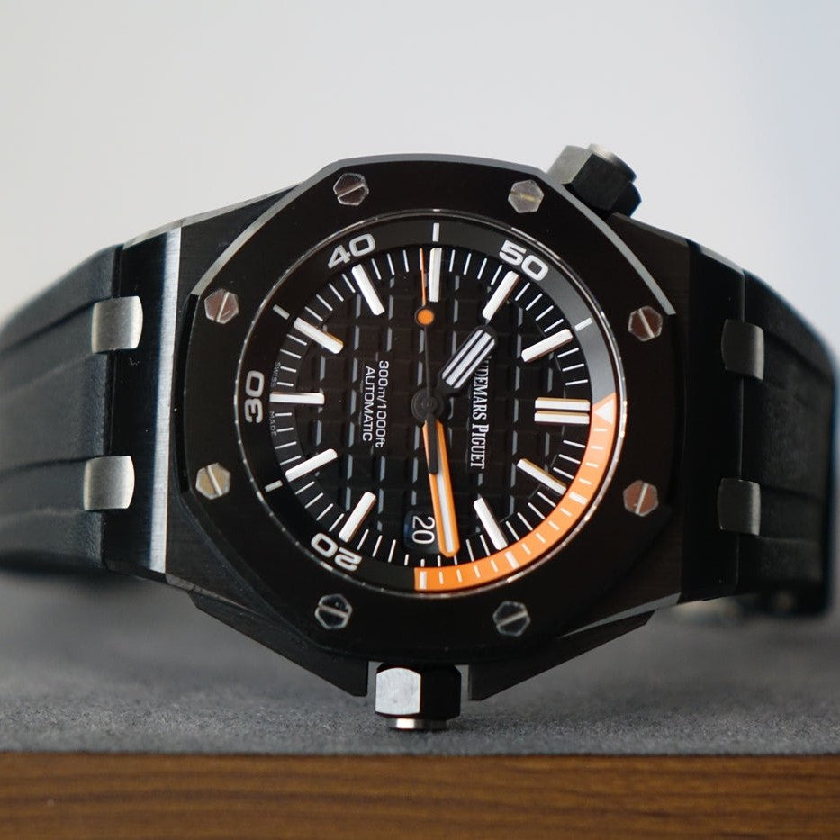 Audemars Piguet Royal Oak Offshore Diver Black 42Mm Watch 15707Ce