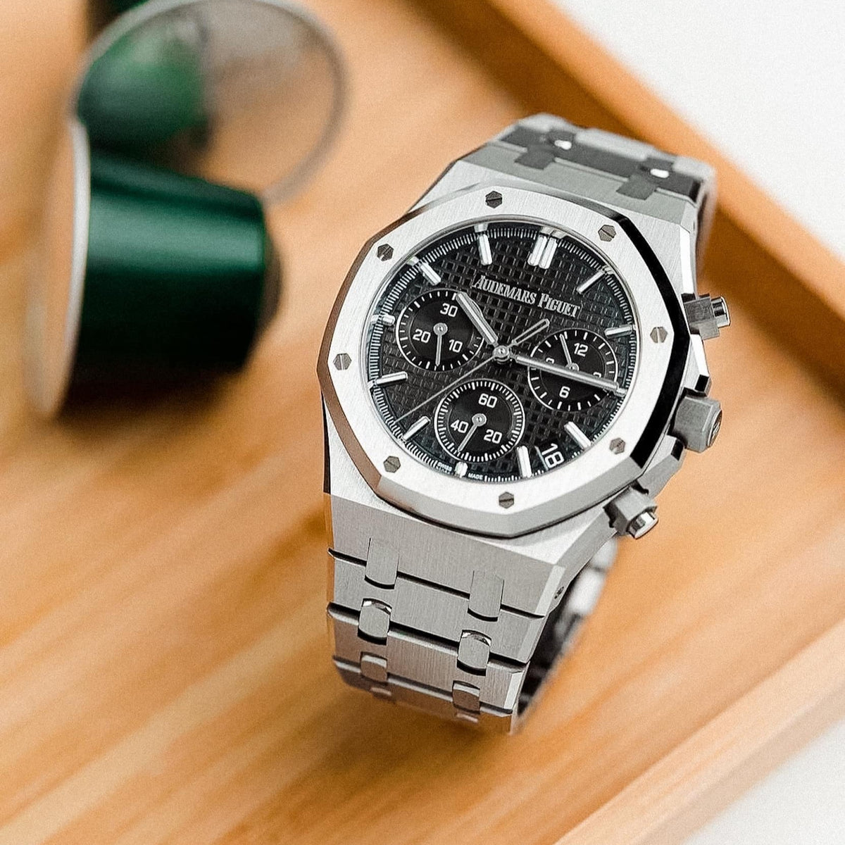 Audemars Piguet Royal Oak Selfwinding Chronograph 50Th Anniversary Black Dial Re#26240St