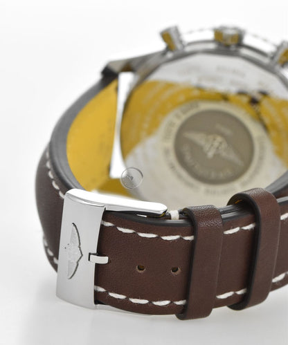 Breitling Navitimer World A24322.90 Mens 46 MM Steel Leather ? Brown White dial