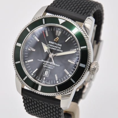 Breitling SuperOcean Heritage 46mm Green Bezel Black Dial Men's Watch A17320Q5-B868BKRD