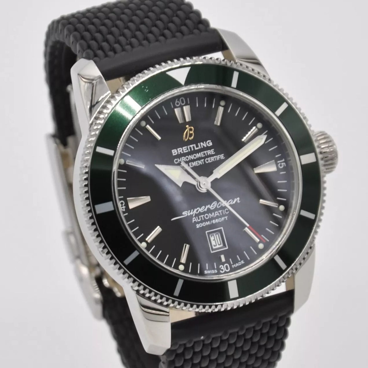 Breitling SuperOcean Heritage 46mm Green Bezel Black Dial Men's Watch A17320Q5-B868BKRD