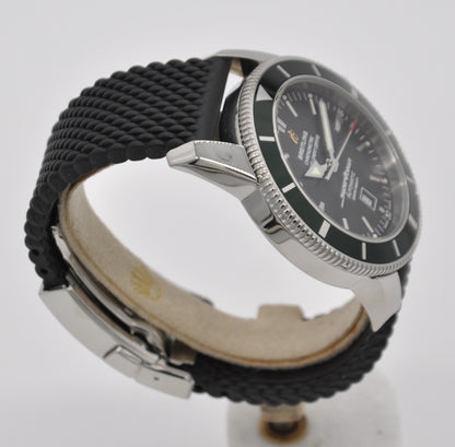 Breitling SuperOcean Heritage 46mm Green Bezel Black Dial Men's Watch A17320Q5-B868BKRD