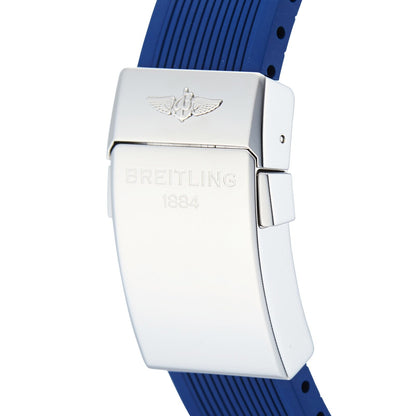 Breitling Superocean Heritage 46Mm White Dial Blue Bezel Rubber Strap A1732016.G642 Stainless Steel
