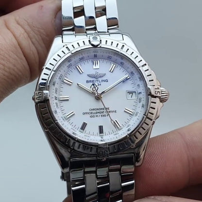 Breitling Wings Automatic 38mm Stainless Steel White Dial A10350