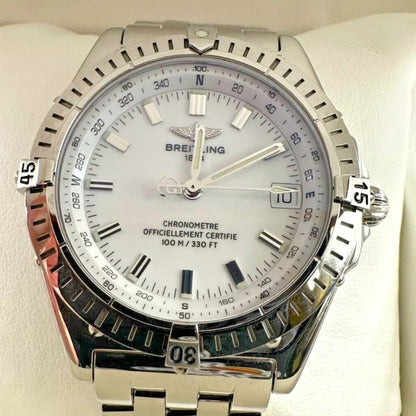 Breitling Wings Automatic 38mm Stainless Steel White Dial A10350
