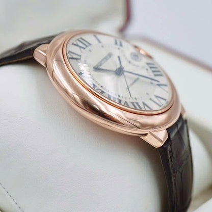 Cartier Ballon Bleu De Cartier Men's Leather Strap Watch