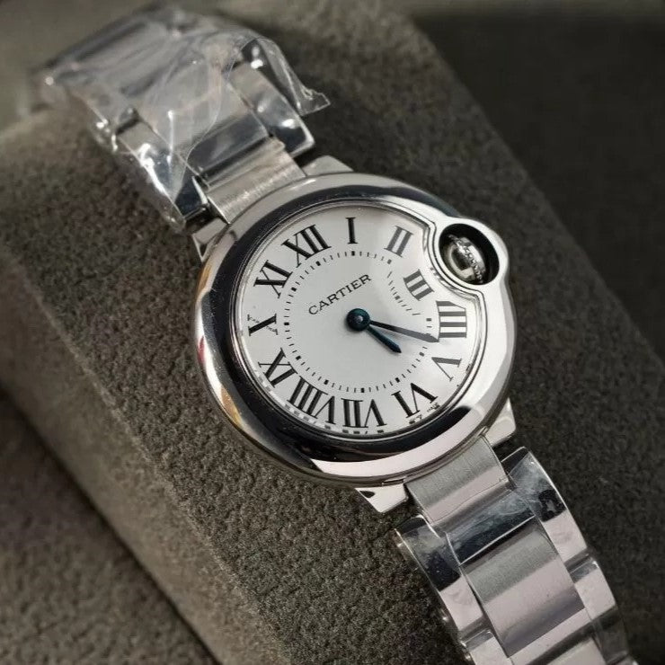 Cartier Ballon Bleu De Cartier Watch 28mm, Quartz Movement, Steel W69010Z4