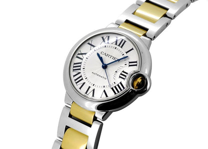 Cartier Ballon Bleu De Cartier Watch, 33mm, Mechanical Movement With Automatic Winding, Yellow Gold, Steel W2BB0029