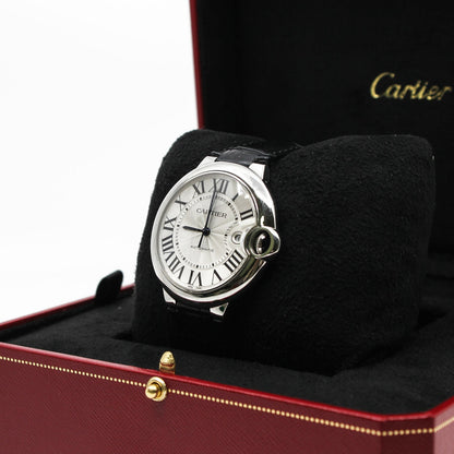 Cartier Ballon Bleu De Cartier Watch, 40mm, Automatic Movement, Steel, Leather WSBB0039