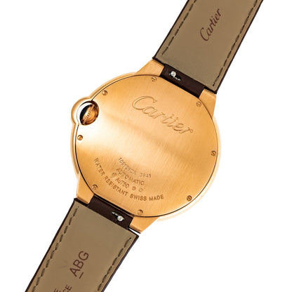 Cartier Ballon Bleu De Cartier Watch 42mm, Automatic Movement, Rose Gold, Leather WGBB0030