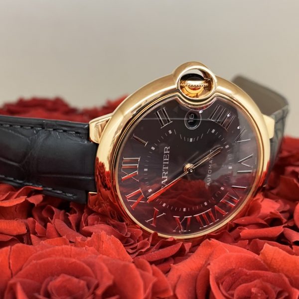 Cartier Ballon Bleu de Cartier Watch 40mm, Automatic Movement, 18k Rose Gold, Leather WGBB0050