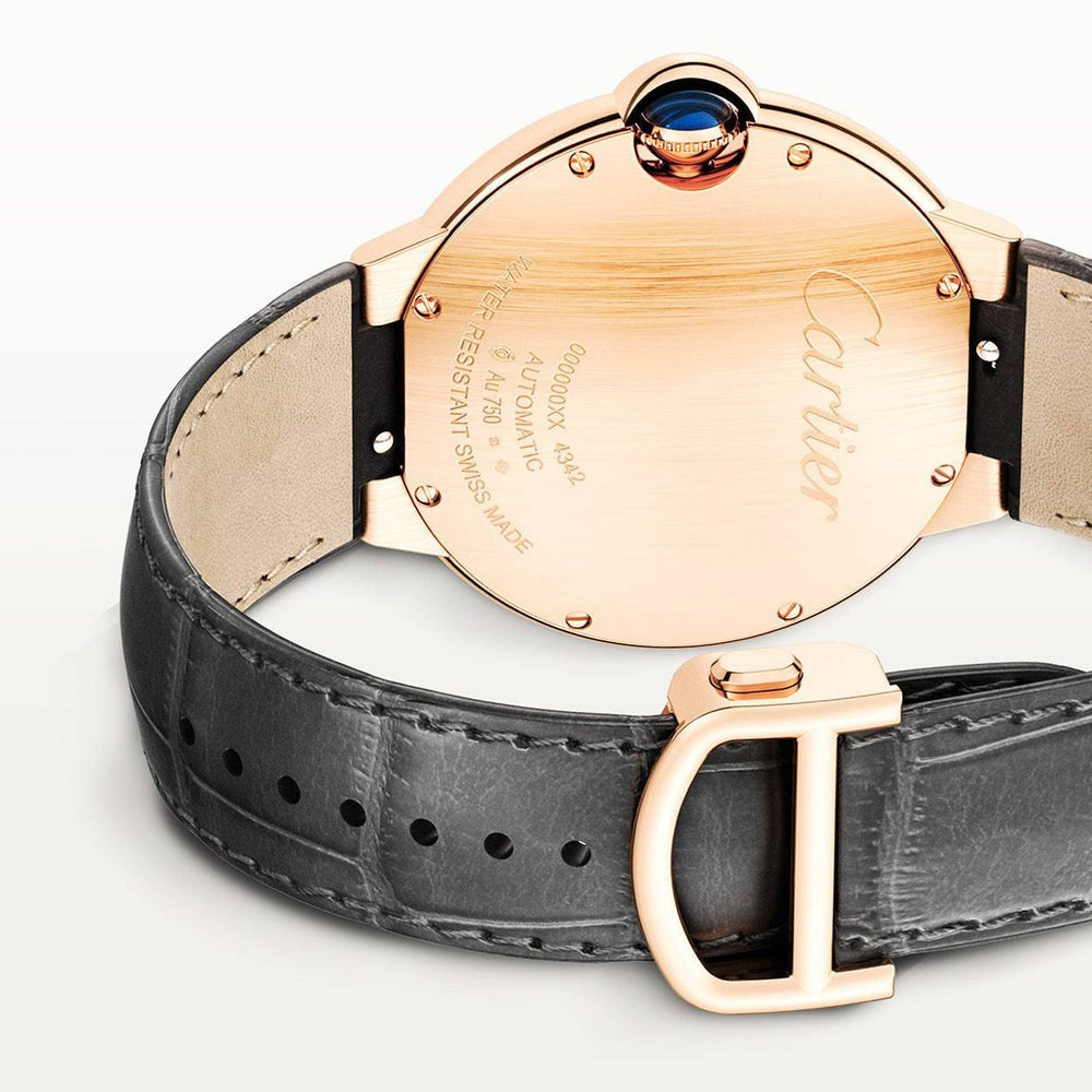 Cartier Ballon Bleu de Cartier Watch 40mm, Automatic Movement, 18k Rose Gold, Leather WGBB0050