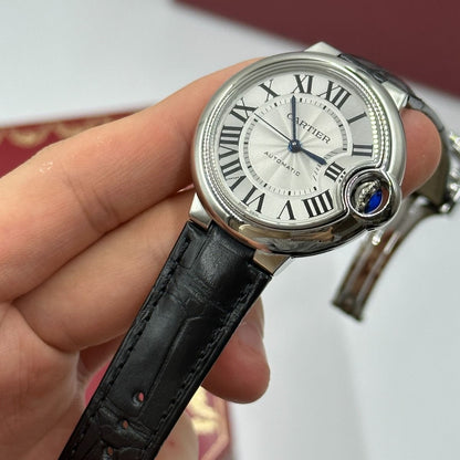 Cartier Ballon Bleu de Cartier watch, 33 mm, mechanical movement with automatic winding. Steel case WSBB0030