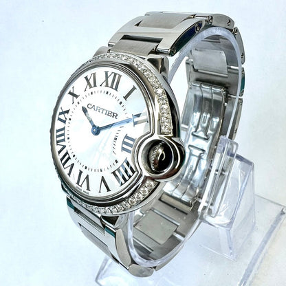 Cartier Ballon Bleu de Cartier watch, 36 mm, mechanical movement with automatic winding. Steel case, W4BB0024