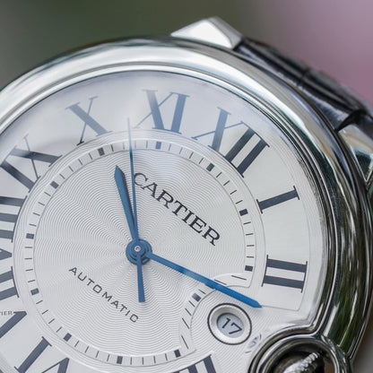 Cartier Ballon Bleu de Cartier watch, 42 mm, steel, leather WSBB0026