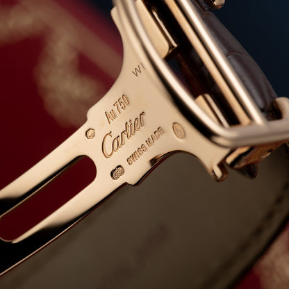 Cartier Drive de Cartier Watch Large model, automatic movement, rose gold, leather WGNM0003