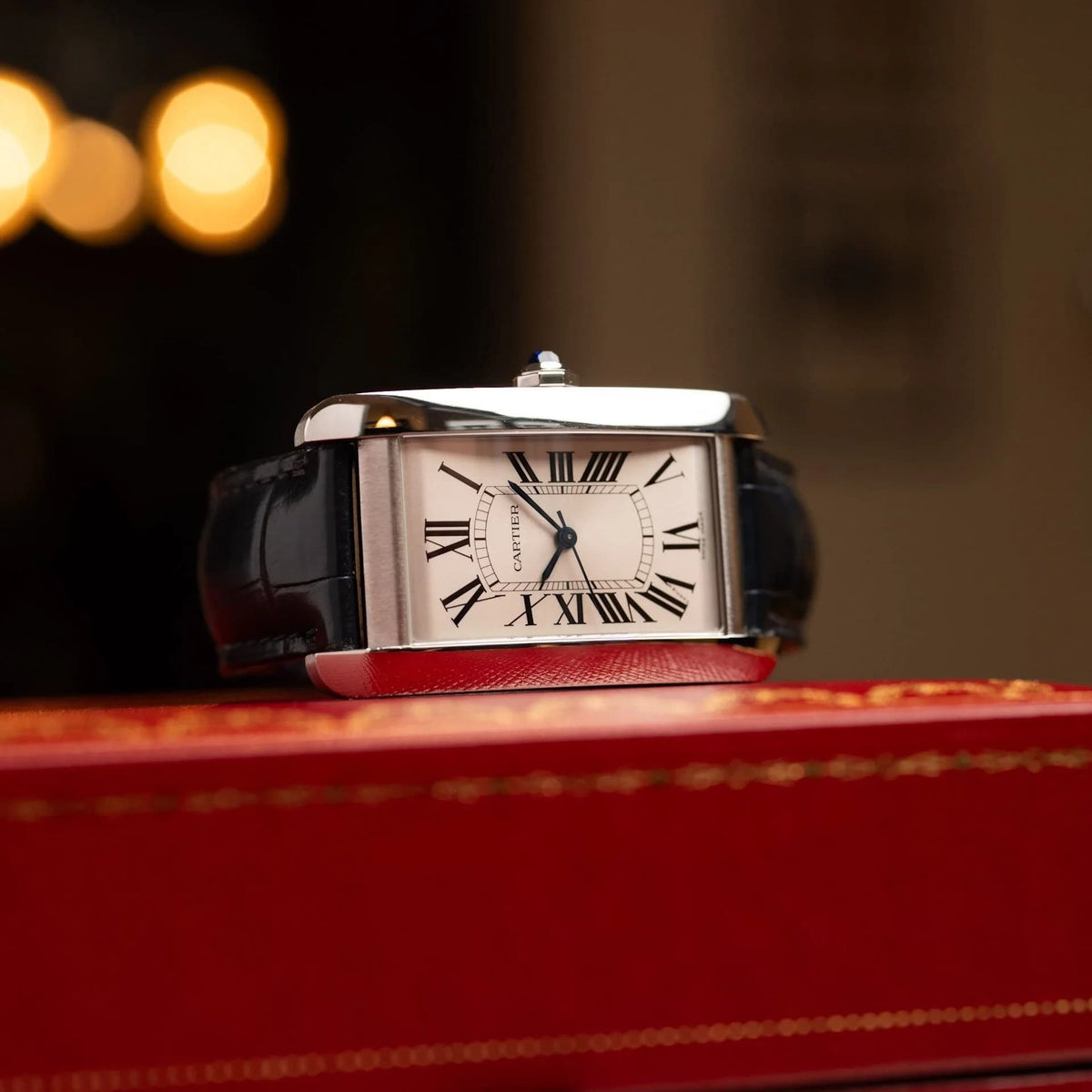 Cartier Tank Americaine Watch Large Strap Watch