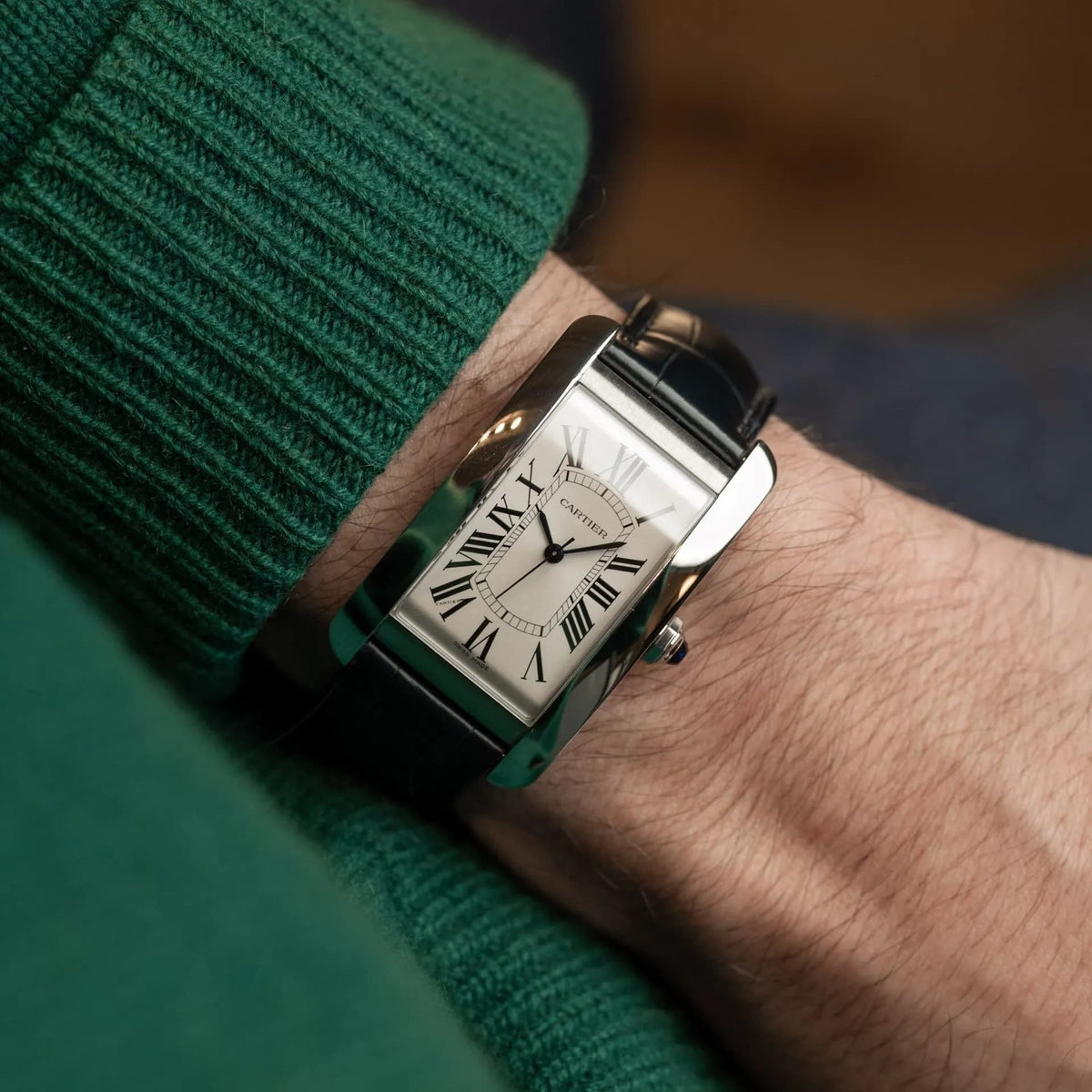 Cartier Tank Americaine Watch Large Strap Watch
