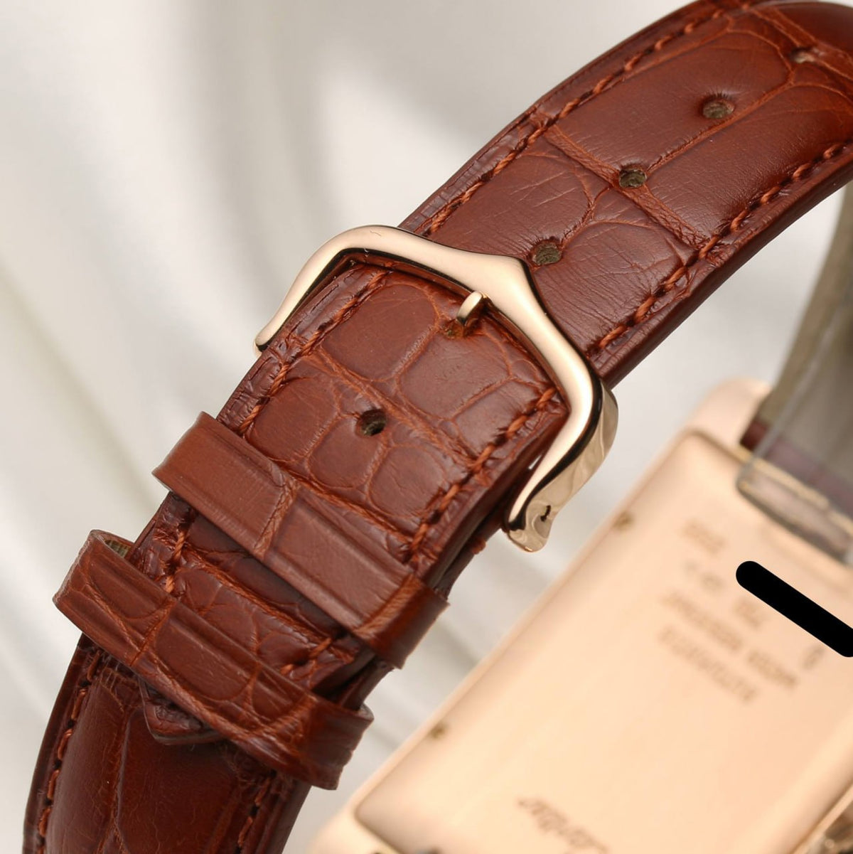 Cartier Tank Americaine watch, large model, mechanical movement with automatic winding. Rose gold WGTA0046
