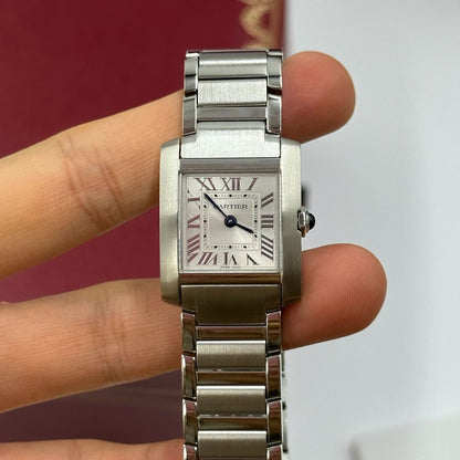 Cartier Tank Franaise Watch Small Model, Quartz Movement, Steel WSTA0065