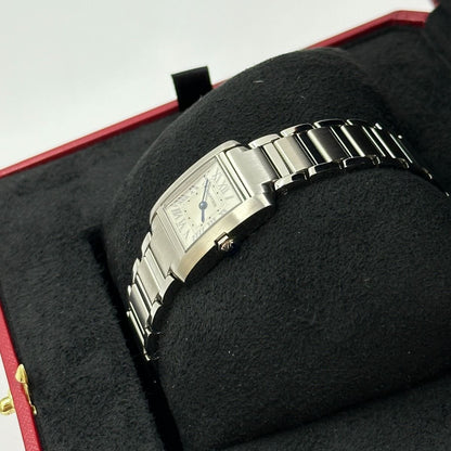 Cartier Tank Franaise Watch Small Model, Quartz Movement, Steel WSTA0065