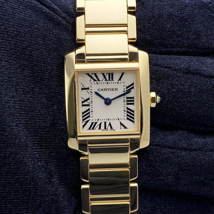 Cartier Tank Franaise Watch Small Model, Quartz Movement, Yellow Gold WGTA0114