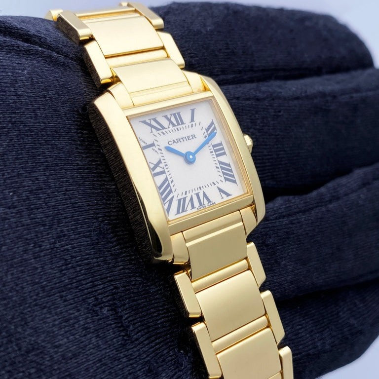 Cartier Tank Franaise Watch Small Model, Quartz Movement, Yellow Gold WGTA0114